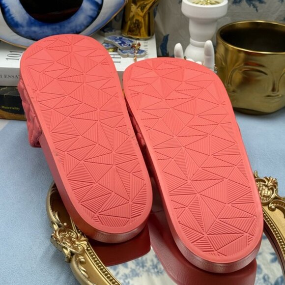🆕 KURT GEIGER LONDON 🧿 NWOT Meena Eagle Quilted Slide, Salmon - Sz 42 US 11 - Picture 12 of 12